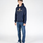 Felpa con cappuccio Aquascutum Active BIG LOGO HOODIE FLEECE Blu - Foto 5