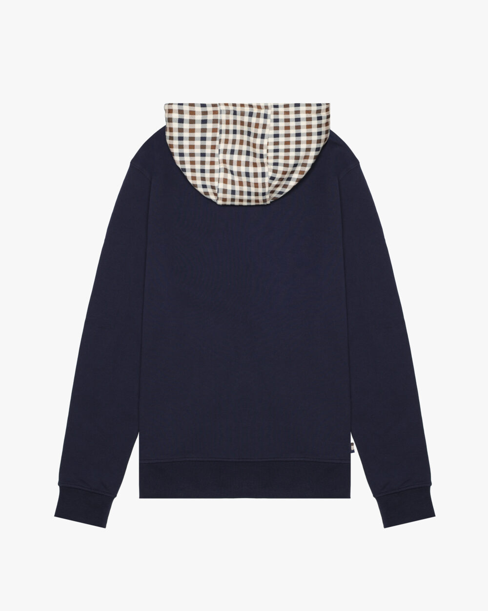 Felpa con cappuccio Aquascutum Active CLUB CHECK HOODIE FLEECE Blu - Foto 2
