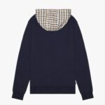 Felpa con cappuccio Aquascutum Active CLUB CHECK HOODIE FLEECE Blu - Foto 2