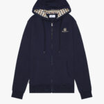Felpa con cappuccio Aquascutum Active FULL ZIPPED HOODIE FLEECE Blu - Foto 1