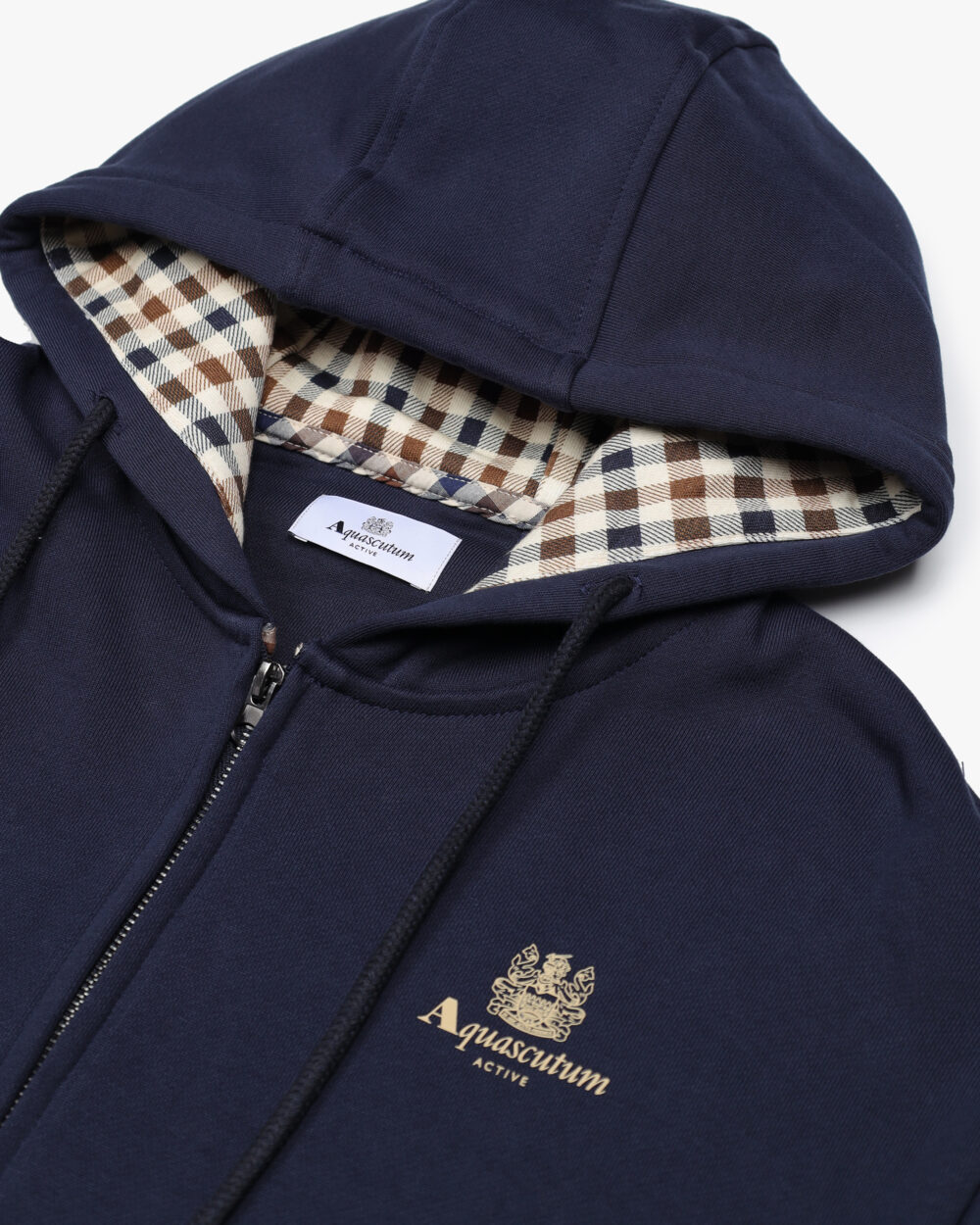 Felpa con cappuccio Aquascutum Active FULL ZIPPED HOODIE FLEECE Blu - Foto 3