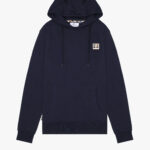 Felpa con cappuccio Aquascutum Active RUBBER PATCH HOODIE FLEECE Blu - Foto 1