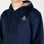 Felpa con cappuccio Aquascutum Active SMALL LOGO HOODIE FLEECE Blu - Foto 4