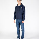 Felpa con cappuccio Aquascutum Active SMALL LOGO HOODIE FLEECE Blu - Foto 5