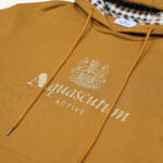 Felpa con cappuccio Aquascutum Active BIG LOGO HOODIE FLEECE Bronzo - Foto 3