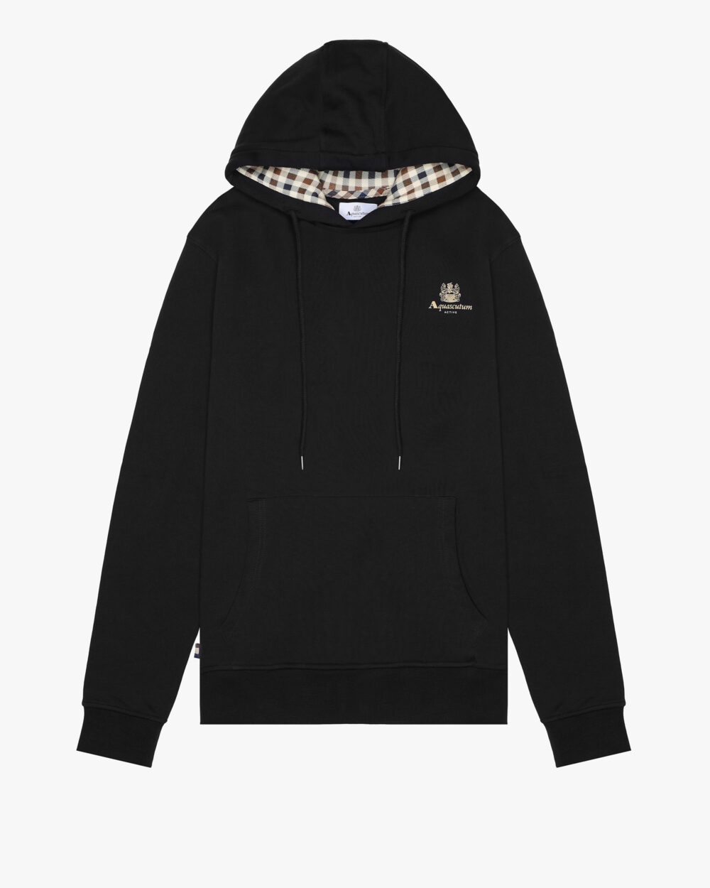 Felpa con cappuccio Aquascutum Active SMALL LOGO HOODIE FLEECE Nero - Foto 1
