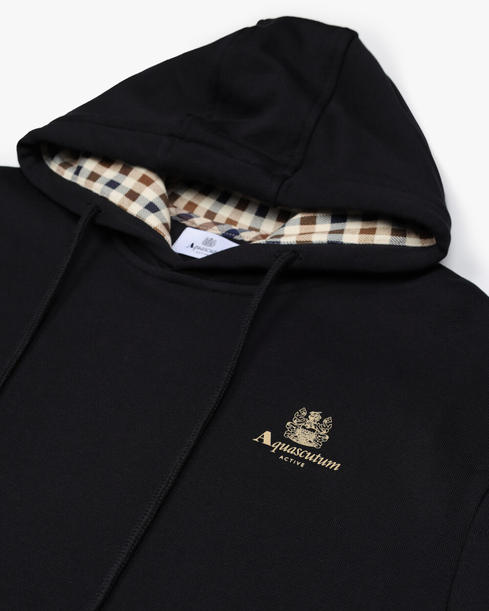 Felpa con cappuccio Aquascutum Active SMALL LOGO HOODIE FLEECE Nero - Foto 3