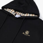 Felpa con cappuccio Aquascutum Active SMALL LOGO HOODIE FLEECE Nero - Foto 3