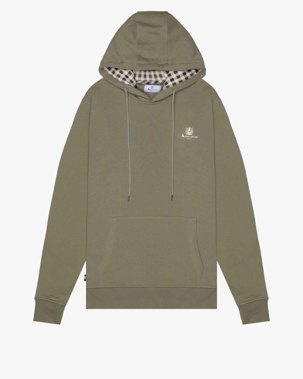 Felpa con cappuccio Aquascutum Active SMALL LOGO HOODIE FLEECE Verde Oliva - Foto 1