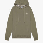 Felpa con cappuccio Aquascutum Active SMALL LOGO HOODIE FLEECE Verde Oliva - Foto 1
