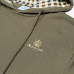 Felpa con cappuccio Aquascutum Active SMALL LOGO HOODIE FLEECE Verde Oliva - Foto 3