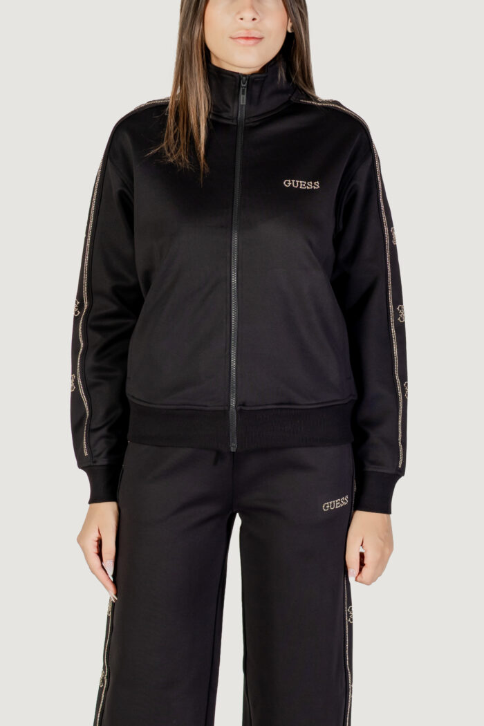 Felpa con cappuccio Guess Active OCTAVIA HIGH NECK FULL-ZIP SWE Nero