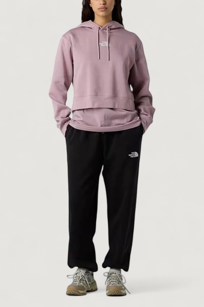 Felpa con cappuccio The North Face W ESSENTIAL CROP HOODIE Lilla