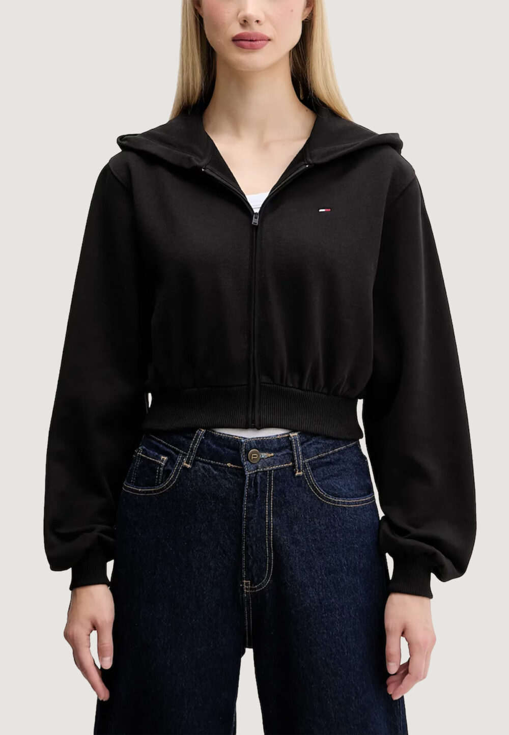 Felpa con cappuccio Tommy Hilfiger Jeans TJW RLX CRP S-FLAG Z Nero - Foto 1
