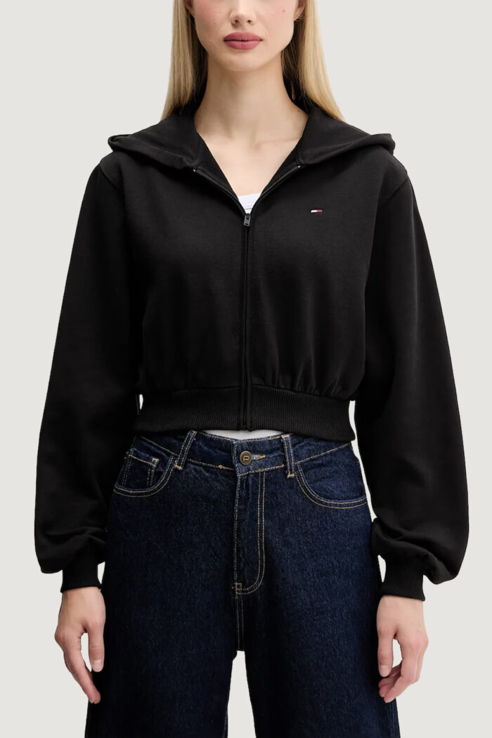 Felpa con cappuccio Tommy Hilfiger TJW RLX CRP S-FLAG Z Nero – DW0DW21590