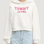 Felpa con cappuccio Tommy Hilfiger Jeans TJW BXY CRP VARSITY Panna - Foto 1