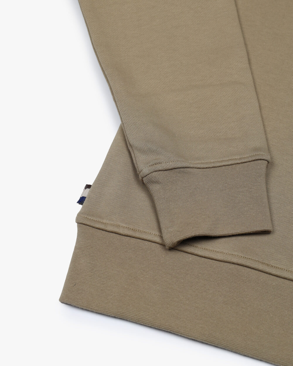 Felpa senza cappuccio Aquascutum Active RUBBER PATCH CREW NECK FLEECE Beige scuro - Foto 4