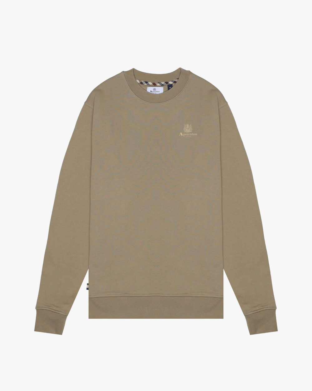 Felpa senza cappuccio Aquascutum Active SMALL LOGO CREW NECK FLEECE Beige scuro - Foto 1