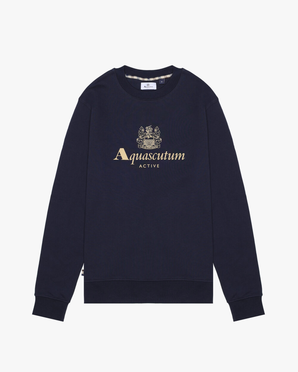Felpa senza cappuccio Aquascutum Active BIG LOGO CREW NECK FLEECE Blu - Foto 1