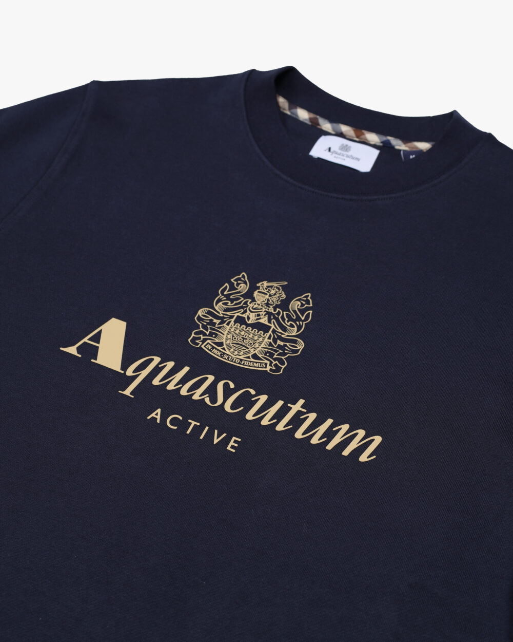 Felpa senza cappuccio Aquascutum Active BIG LOGO CREW NECK FLEECE Blu - Foto 3
