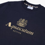 Felpa senza cappuccio Aquascutum Active BIG LOGO CREW NECK FLEECE Blu - Foto 3
