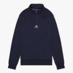 Felpa senza cappuccio Aquascutum Active CENTERED LOGO 1/4 ZIP FLEECE Blu - Foto 1