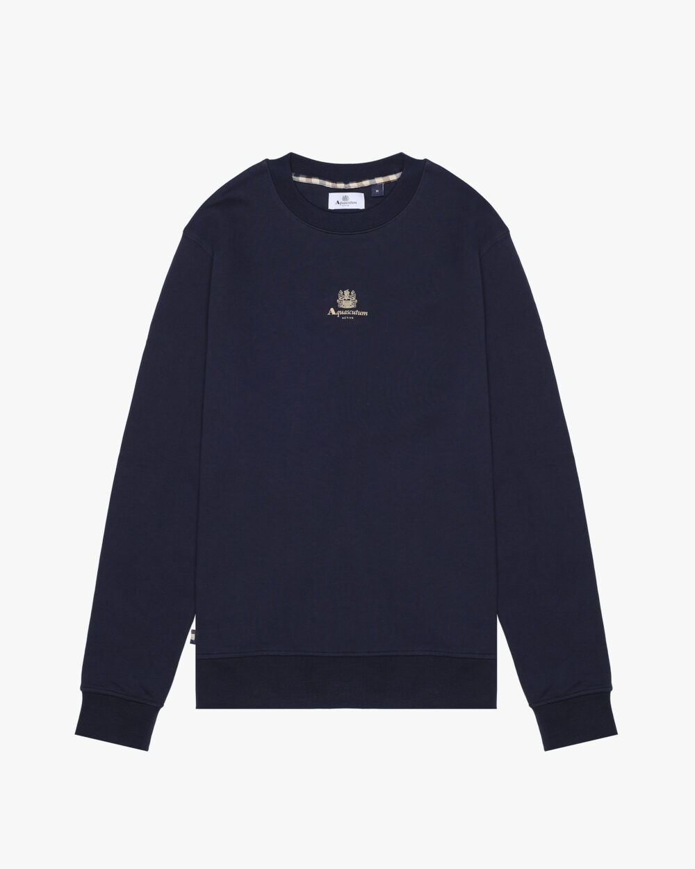 Felpa senza cappuccio Aquascutum Active CENTERED LOGO CREWNECK Blu - Foto 1