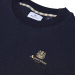 Felpa senza cappuccio Aquascutum Active SMALL LOGO CREW NECK FLEECE Blu - Foto 3