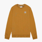 Felpa senza cappuccio Aquascutum Active RUBBER PATCH CREW NECK FLEECE Bronzo - Foto 1