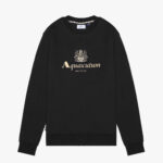 Felpa senza cappuccio Aquascutum Active BIG LOGO CREW NECK FLEECE Nero - Foto 1