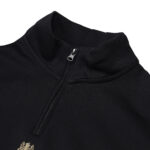 Felpa senza cappuccio Aquascutum Active CENTERED LOGO 1/4 ZIP FLEECE Nero - Foto 5