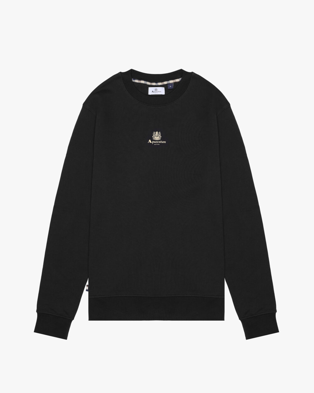 Felpa senza cappuccio Aquascutum Active CENTERED LOGO CREWNECK Nero - Foto 1