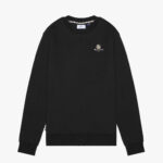 Felpa senza cappuccio Aquascutum Active SMALL LOGO CREW NECK FLEECE Nero - Foto 1