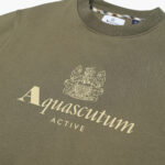 Felpa senza cappuccio Aquascutum Active BIG LOGO CREW NECK FLEECE Verde Oliva - Foto 3
