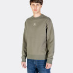 Felpa senza cappuccio Aquascutum Active CENTERED LOGO CREWNECK Verde Oliva - Foto 3