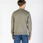 Felpa senza cappuccio Aquascutum Active RUBBER PATCH CREW NECK FLEECE Verde Oliva - Foto 3