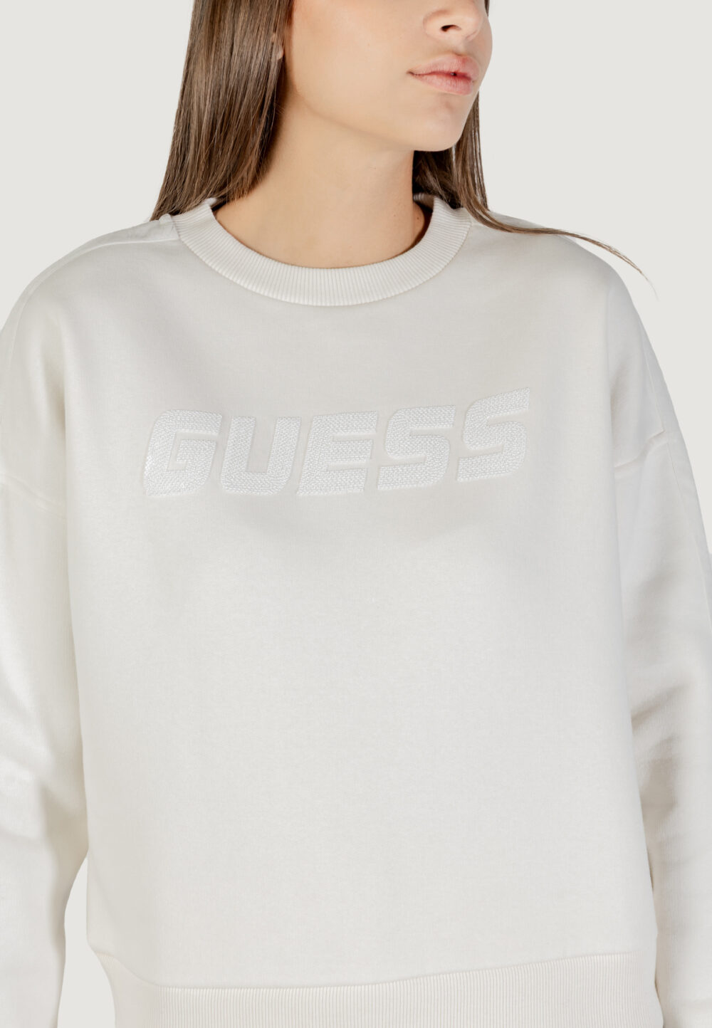 Felpa senza cappuccio Guess Active AELIA CN SWEATSHIRT Bianco - Foto 2