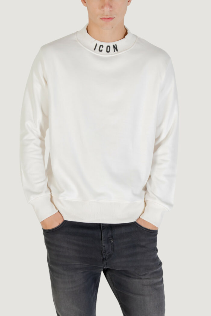 Felpa senza cappuccio Icon  Bianco – Nero