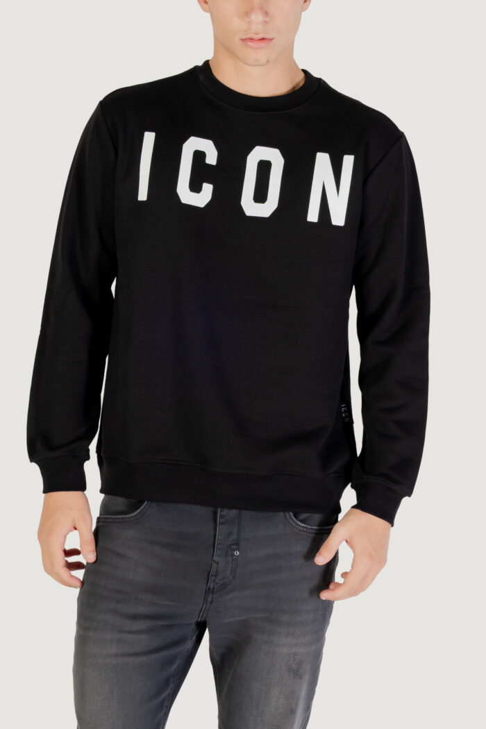 Felpa senza cappuccio Icon  Black-White – ICUF2W6F001