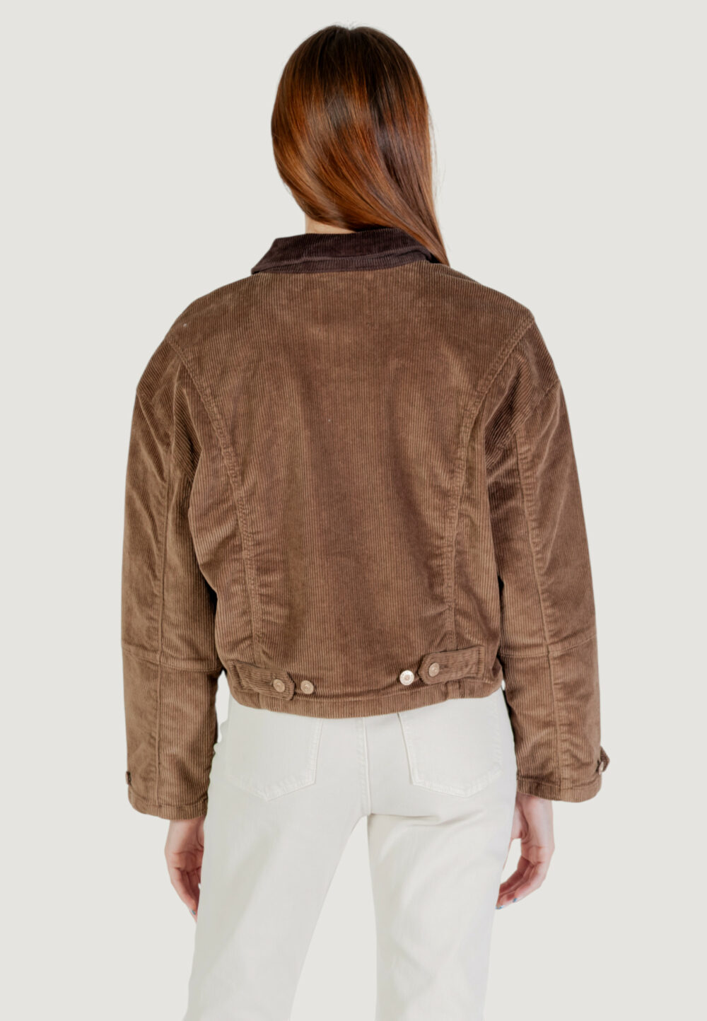 Giacchetto Only ONLGLOBAL L/S CORD JACKET CC PNT Marrone - Foto 4
