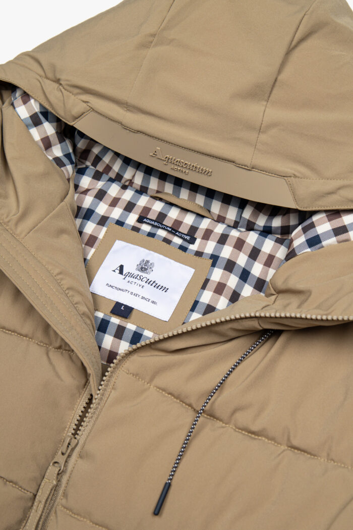 Giubbotto Aquascutum Active SP HOODED PUFFER Beige scuro