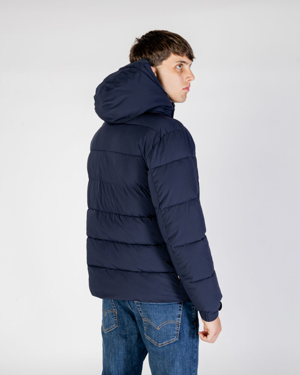 Giubbotto Aquascutum Active SP HOODED PUFFER Blu - Foto 4