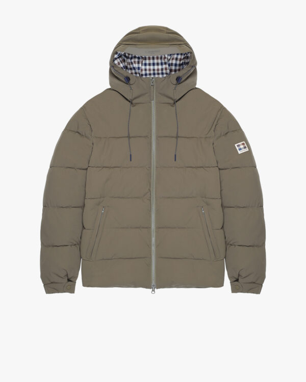 Giubbotto Aquascutum Active SP HOODED PUFFER Verde Oliva - Foto 1