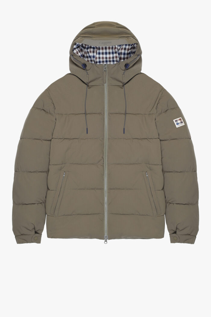 Giubbotto Aquascutum Active SP HOODED PUFFER Verde Oliva