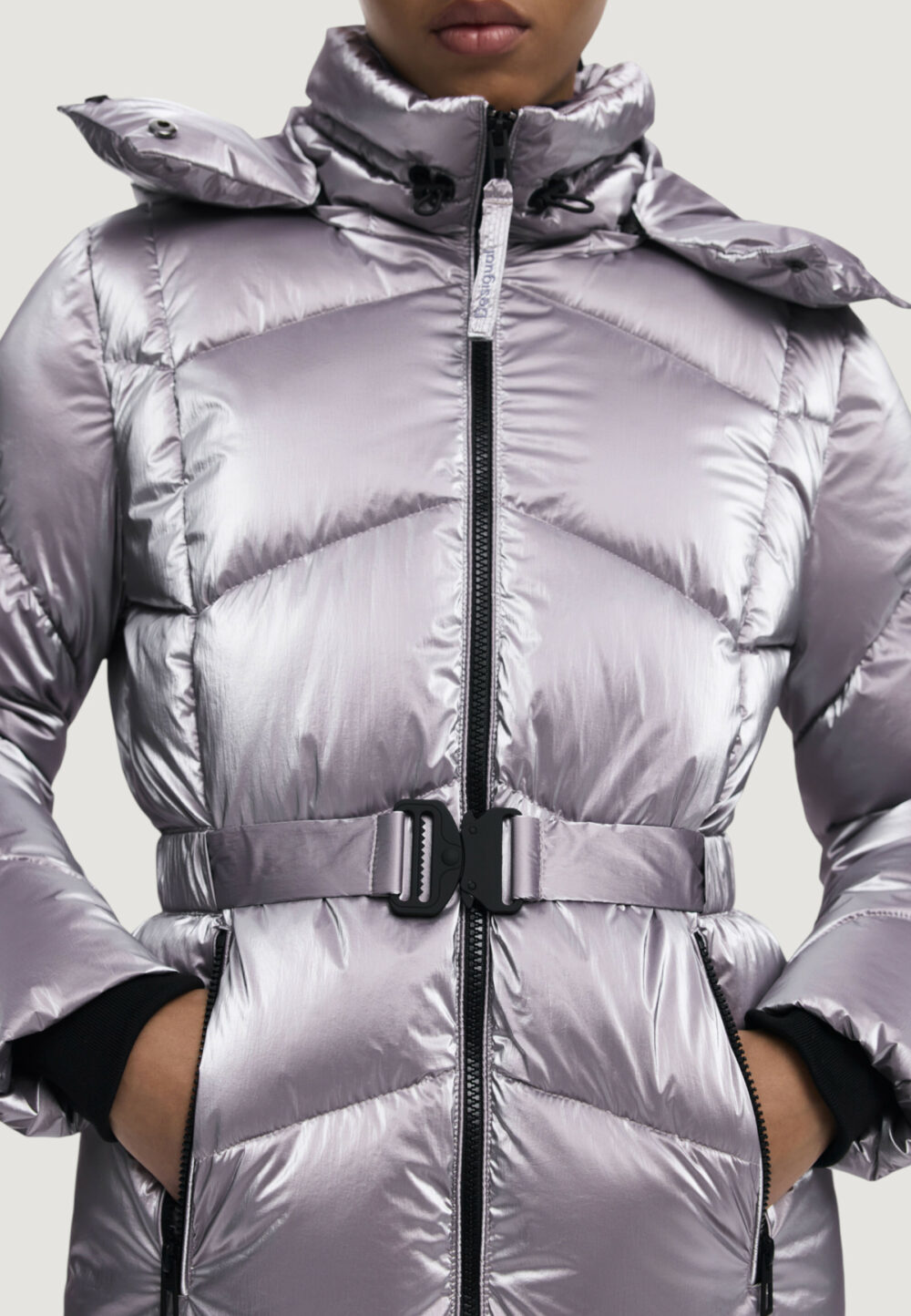 Giubbotto Desigual PADDED_METALIC Rosa - Foto 4