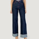 Jeans larghi Only Onlcarnaby Hw Wide Foldup Red Mae Blue Denim Scuro - Foto 5