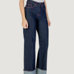 Jeans larghi Only Onlcarnaby Hw Wide Foldup Red Mae Blue Denim Scuro - Foto 3