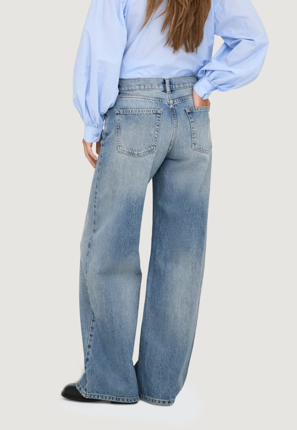 Jeans larghi Only Onlhope Low Waist Wide Dnm Tai Denim - Foto 2