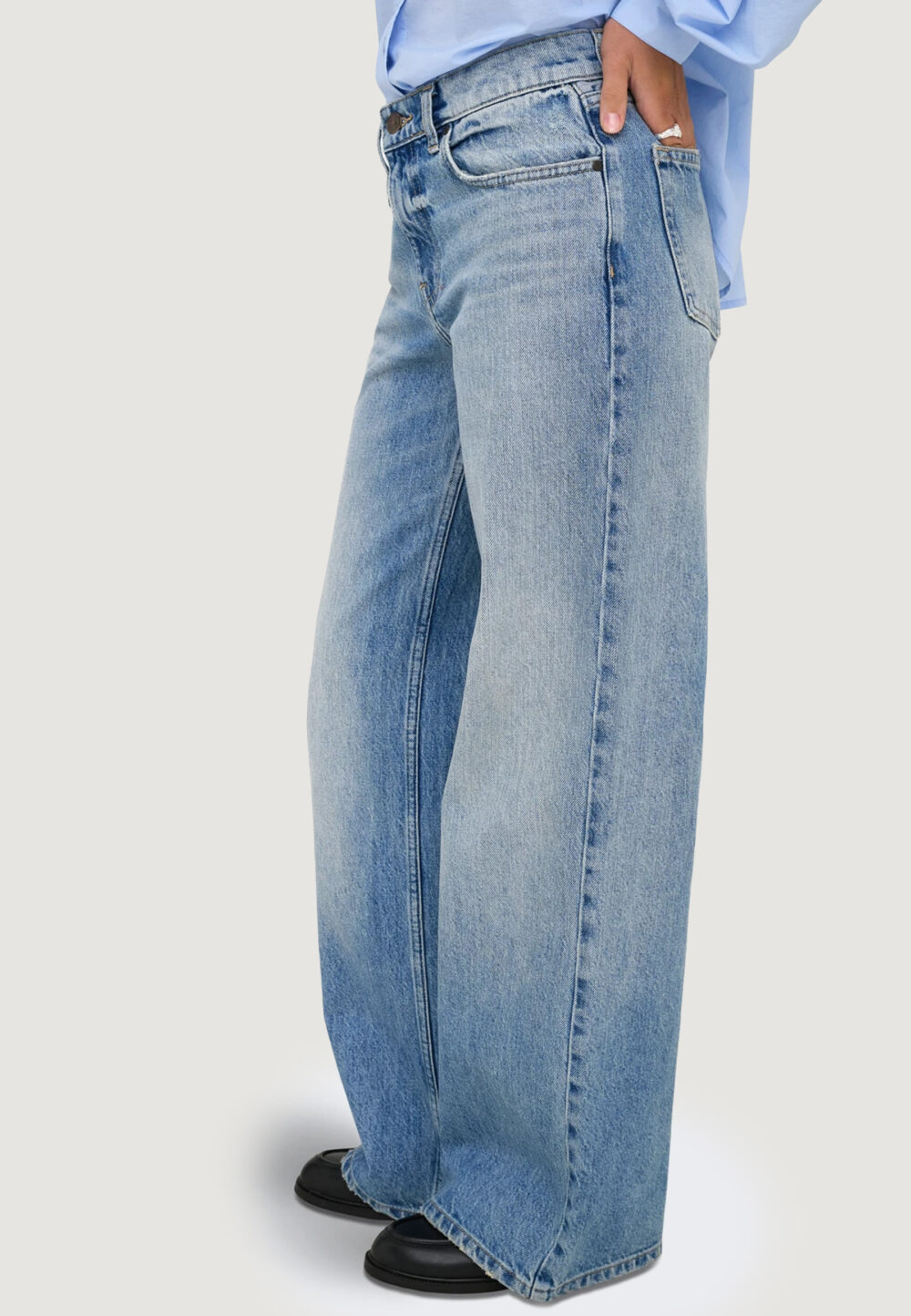 Jeans larghi Only Onlhope Low Waist Wide Dnm Tai Denim - Foto 4