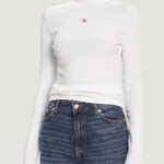 Maglia Calvin Klein Jeans LS WOVEN LABEL TURTL Bianco - Foto 1